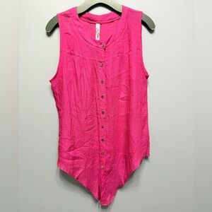#1) PerSeption Concept Fuchsia Sleeveless Blouse